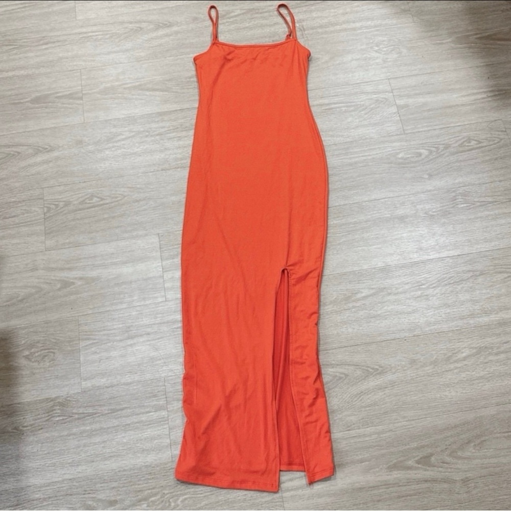 Heart Hips Vibrant Orange Maxi Dress